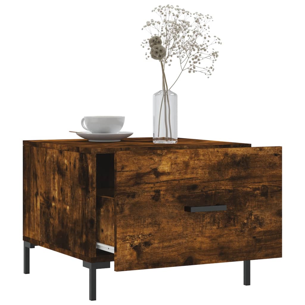 Sofabord røget eg 50x50x40 cm træmateriale
