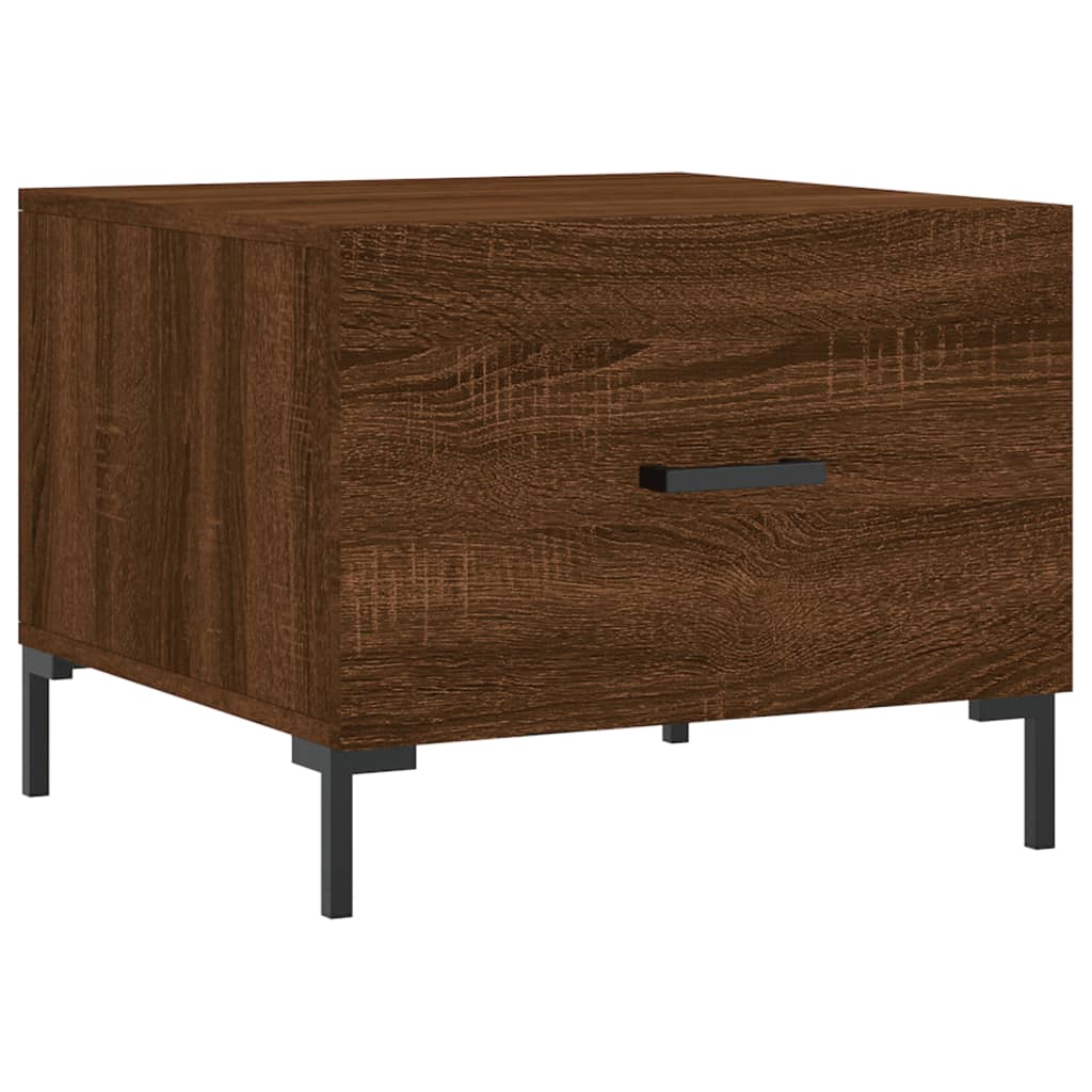 Sofaborde 2 stk Brun eg look 50x50x40 cm træmateriale