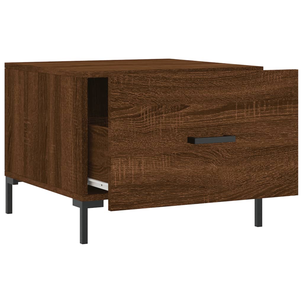 Sofaborde 2 stk Brun eg look 50x50x40 cm træmateriale