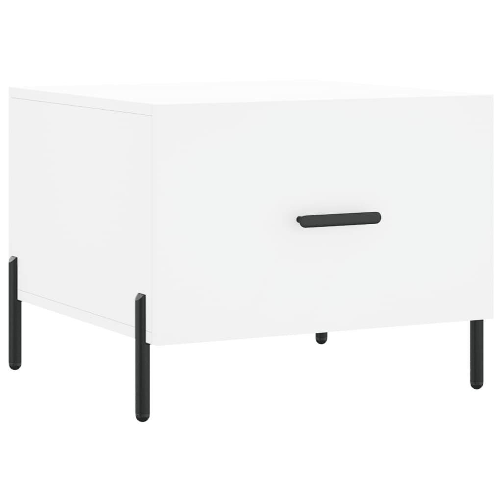 Sofaborde 2 stk Hvid 50x50x40 cm Træmateriale