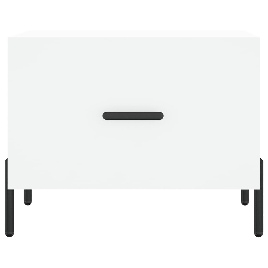 Sofaborde 2 stk Hvid 50x50x40 cm Træmateriale