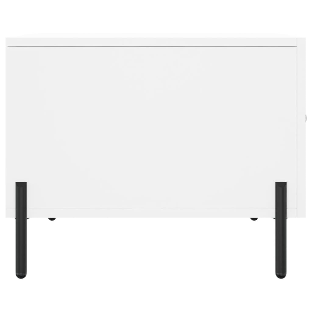 Sofaborde 2 stk Hvid 50x50x40 cm Træmateriale