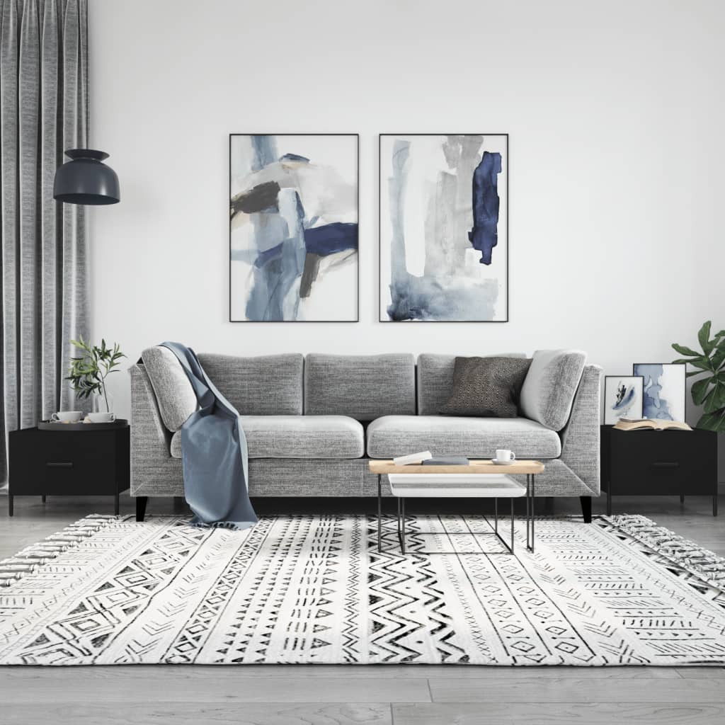 Sofaborde 2 stk Sort 50x50x40 cm Træmateriale