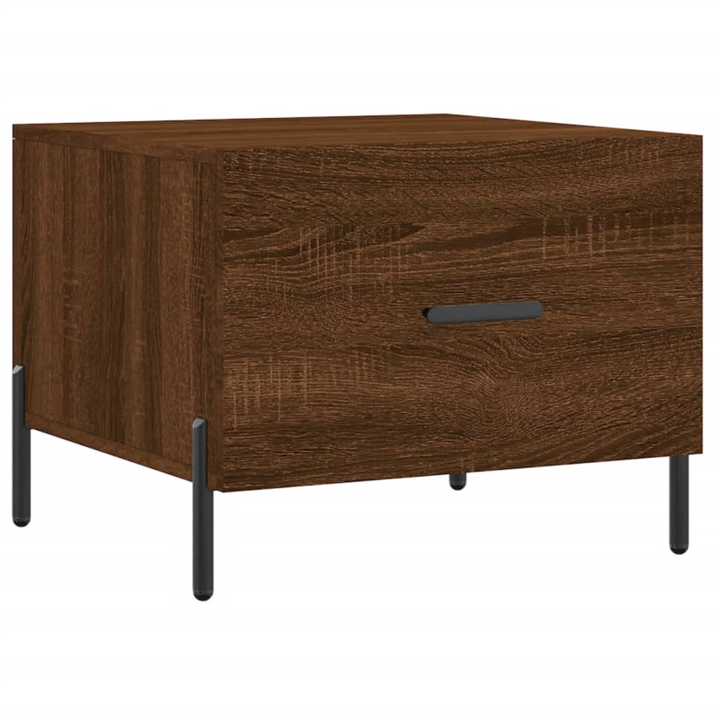 Sofaborde 2 stk Brun eg look 50x50x40 cm træmateriale