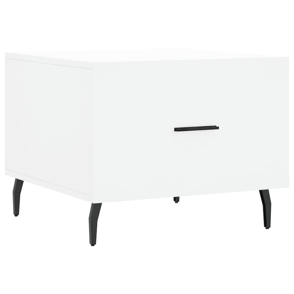 Sofaborde 2 stk Hvid 50x50x40 cm Træmateriale