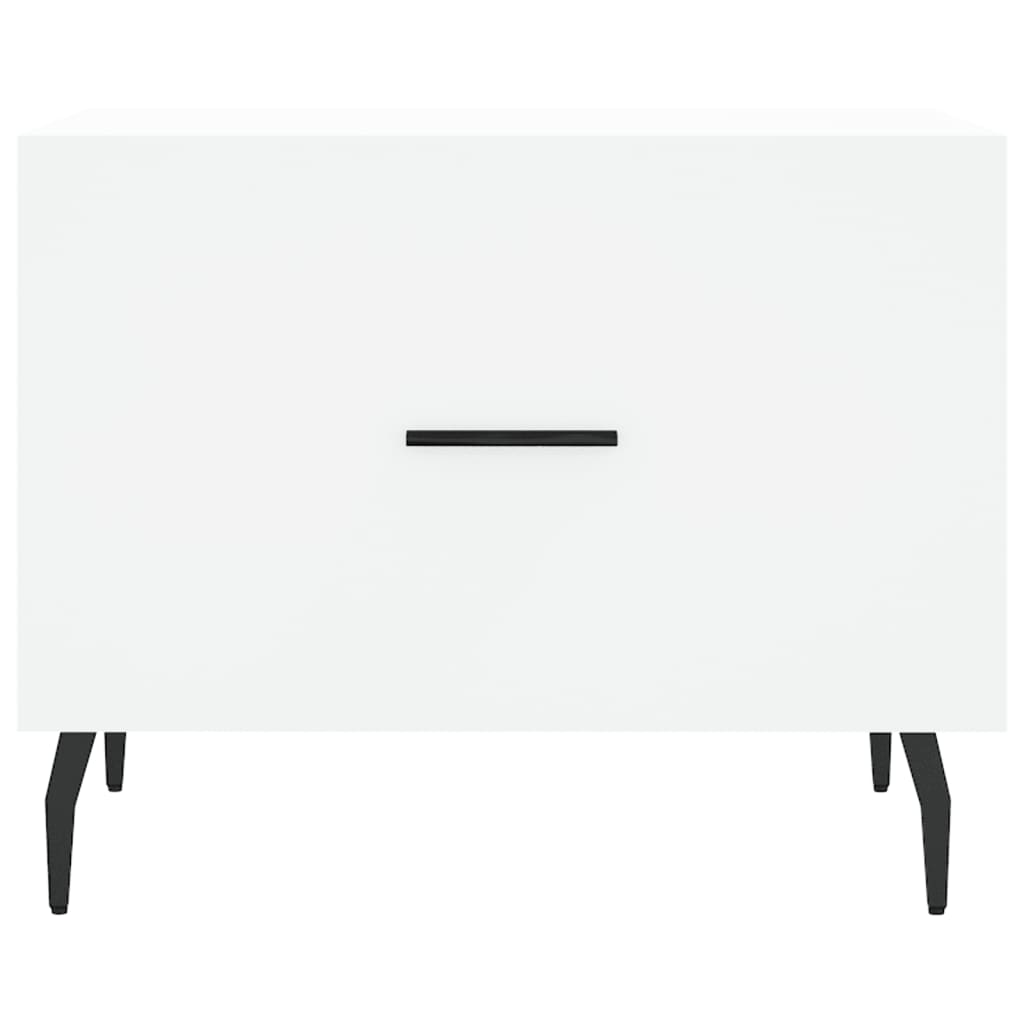 Sofaborde 2 stk Hvid 50x50x40 cm Træmateriale