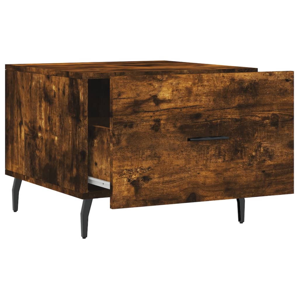 Sofaborde 2 stk Røget eg 50x50x40 cm træmateriale