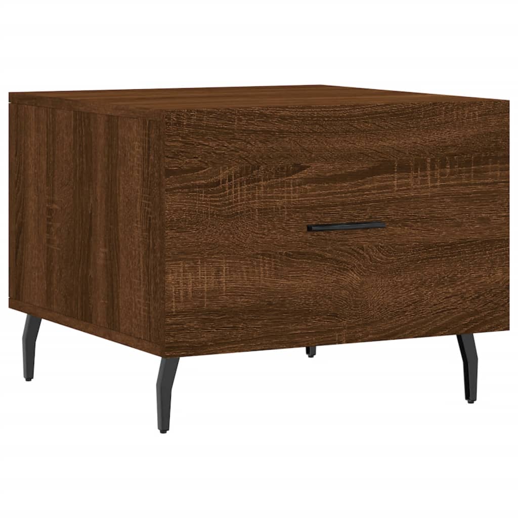 Sofaborde 2 stk Brun eg look 50x50x40 cm træmateriale