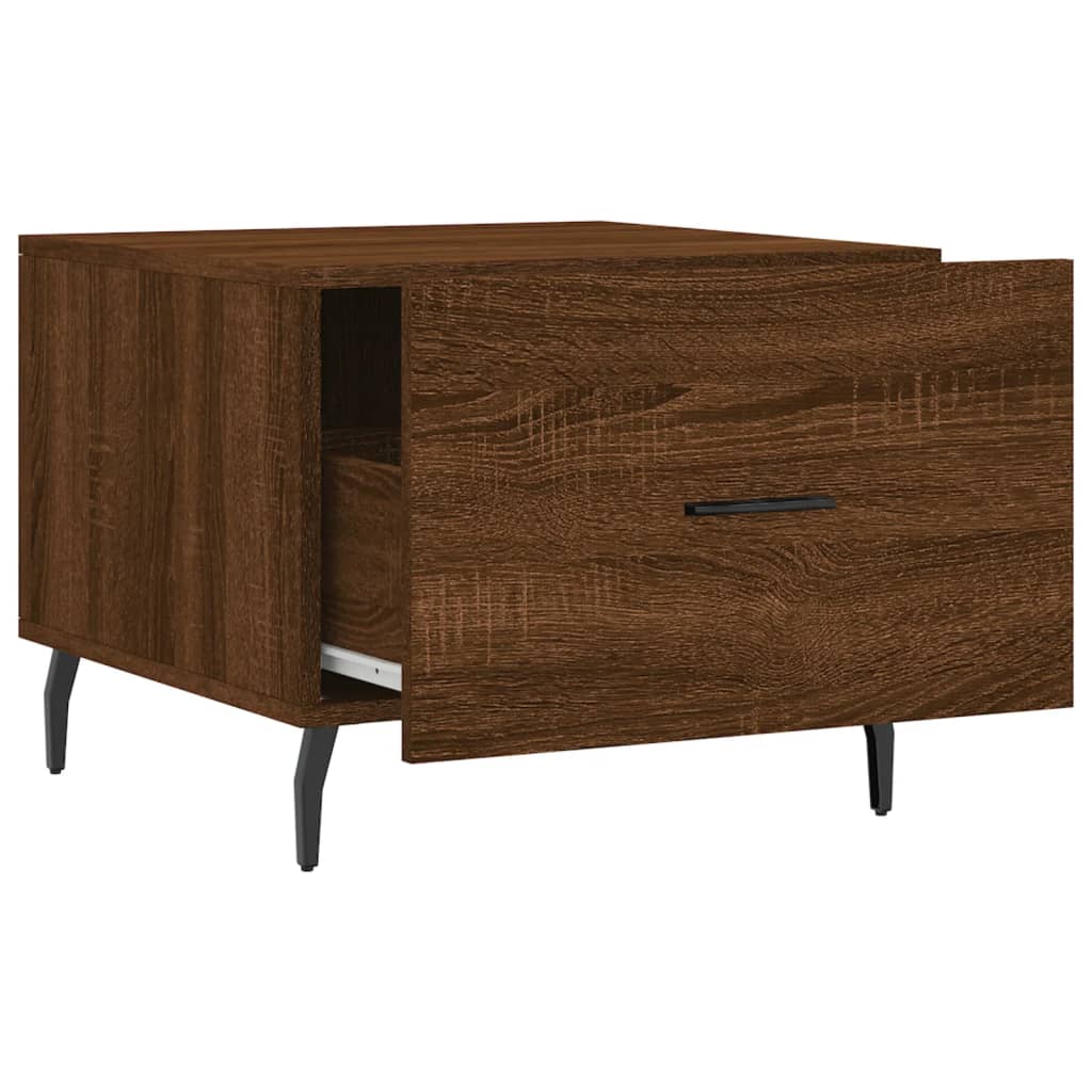 Sofaborde 2 stk Brun eg look 50x50x40 cm træmateriale