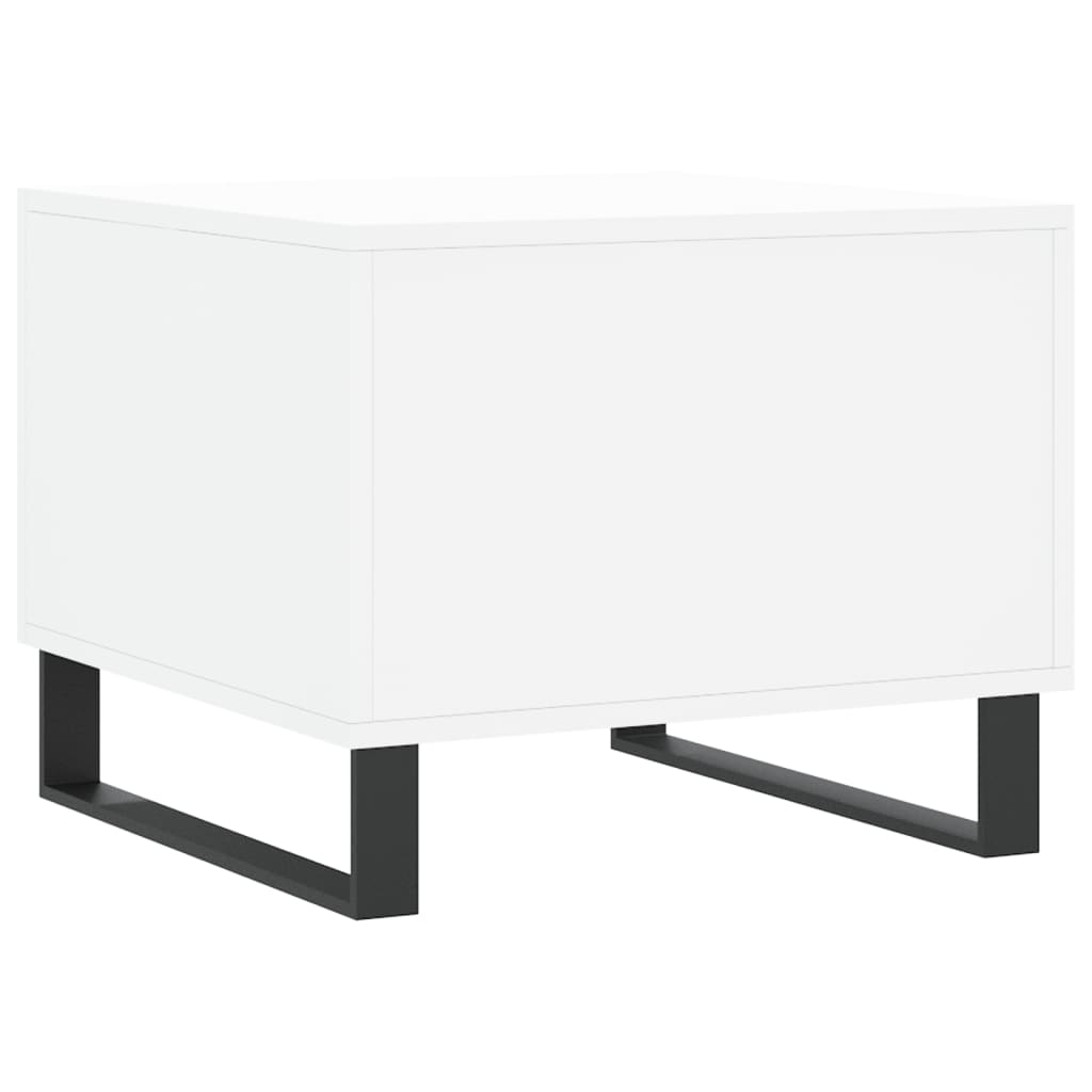 Sofaborde 2 stk Hvid 50x50x40 cm Træmateriale