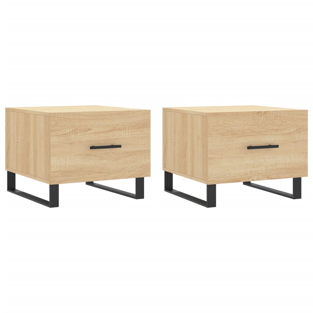 Sofaborde 2 stk Sonoma eg 50x50x40 cm træmateriale