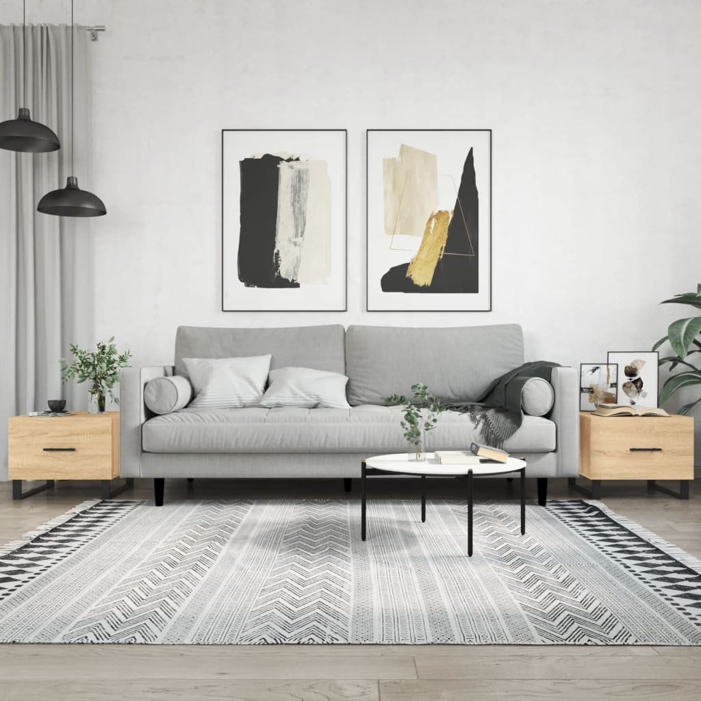 Sofaborde 2 stk Sonoma eg 50x50x40 cm træmateriale