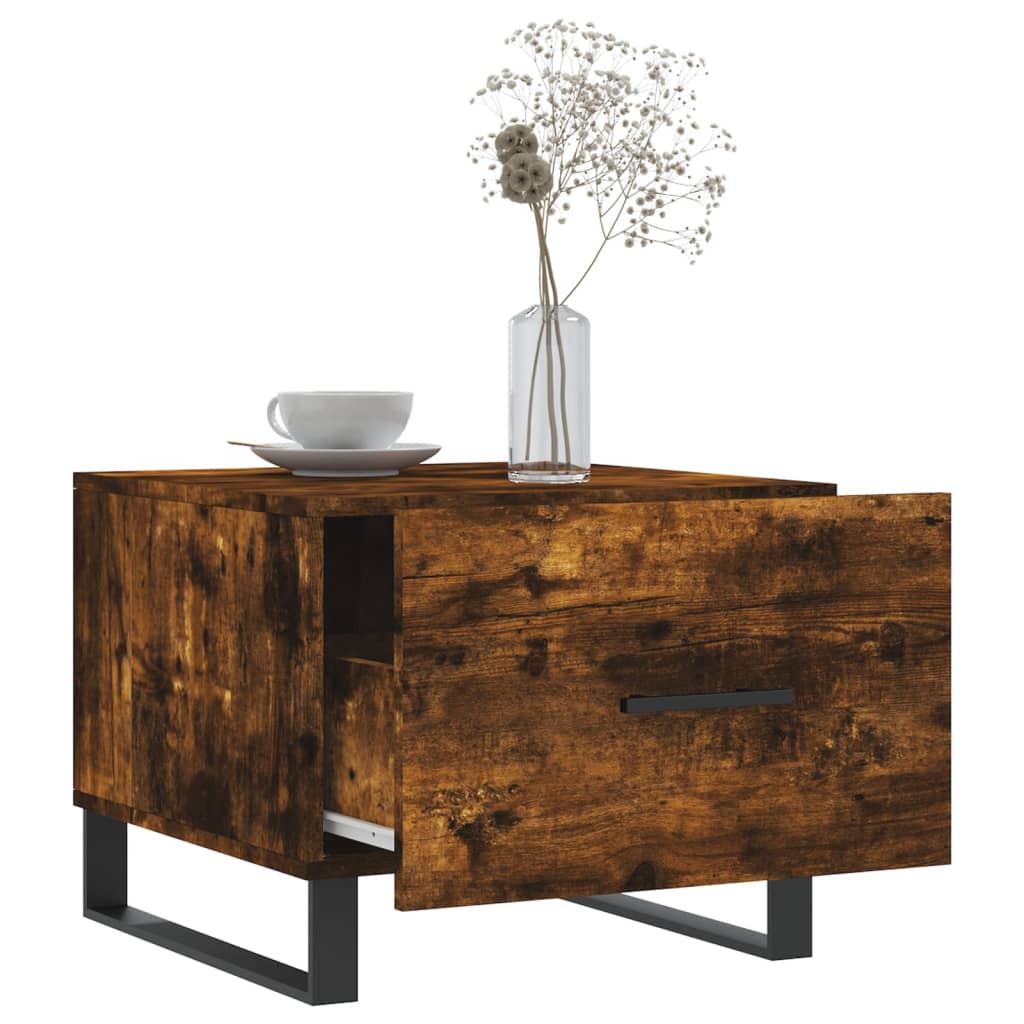 Sofabord røget eg 50x50x40 cm træmateriale