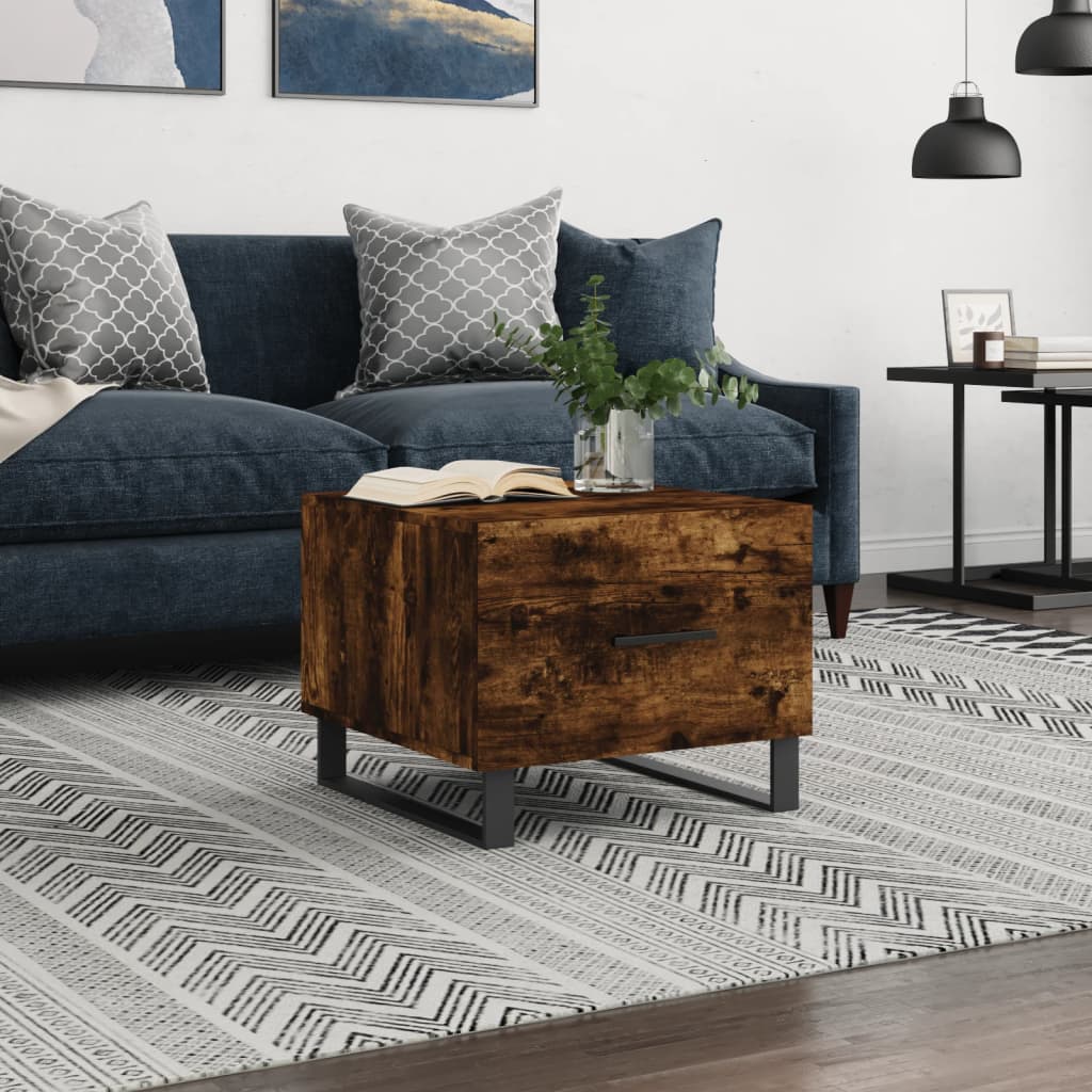 Sofabord røget eg 50x50x40 cm træmateriale