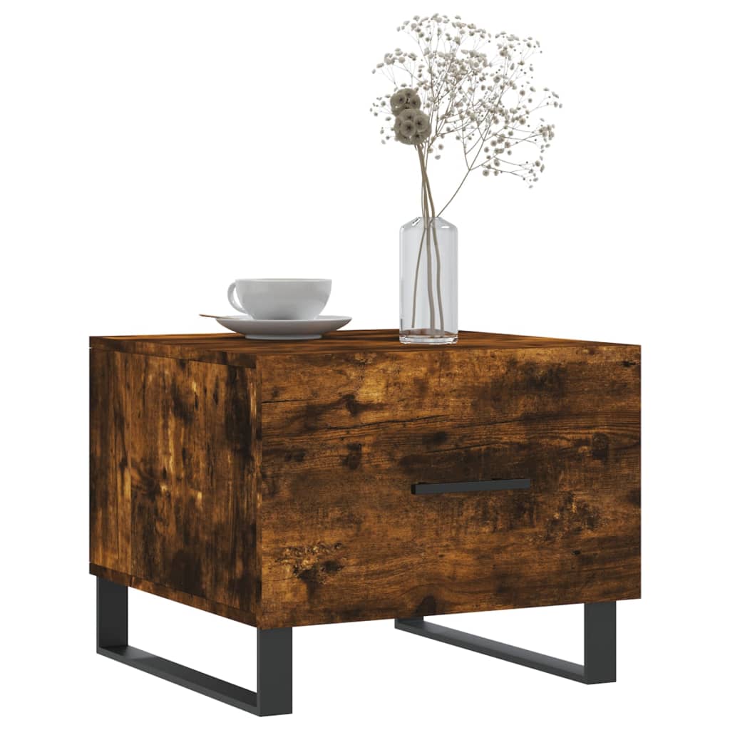 Sofaborde 2 stk Røget eg 50x50x40 cm træmateriale