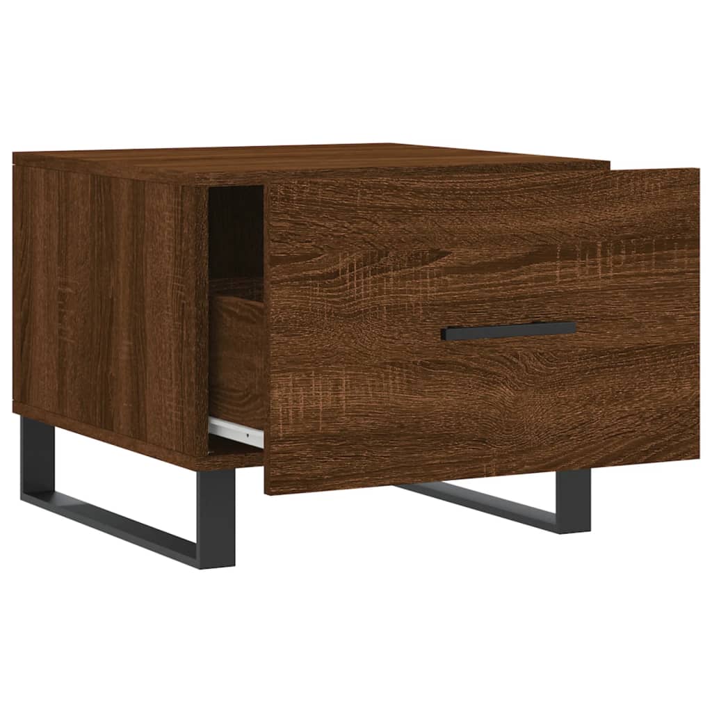 Sofaborde 2 stk Brun eg look 50x50x40 cm træmateriale