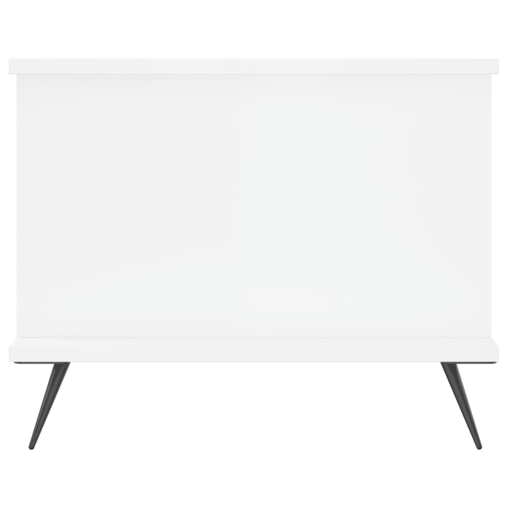 Sofabord højglans hvid 90x50x40 cm træmateriale