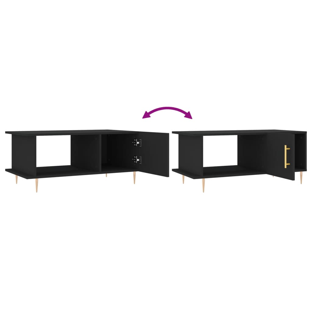 Sofabord Sort 90x50x40 cm Træ Materiale