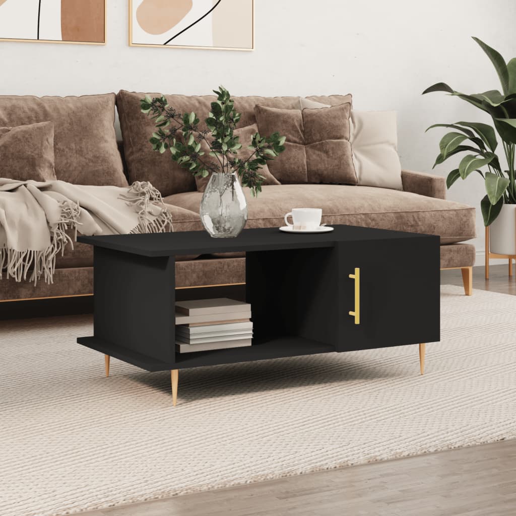 Sofabord Sort 90x50x40 cm Træ Materiale