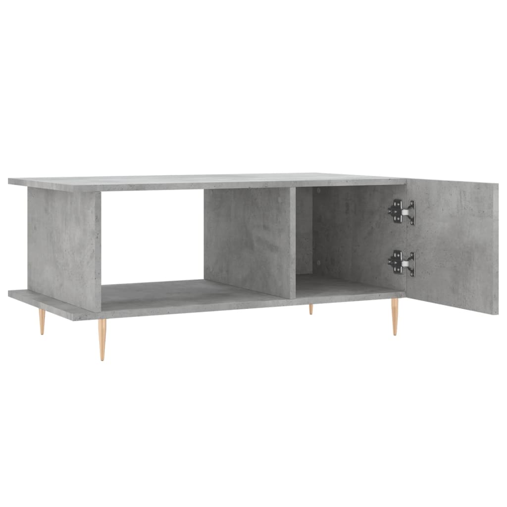 Sofabord betongrå 90x50x40 cm træmateriale