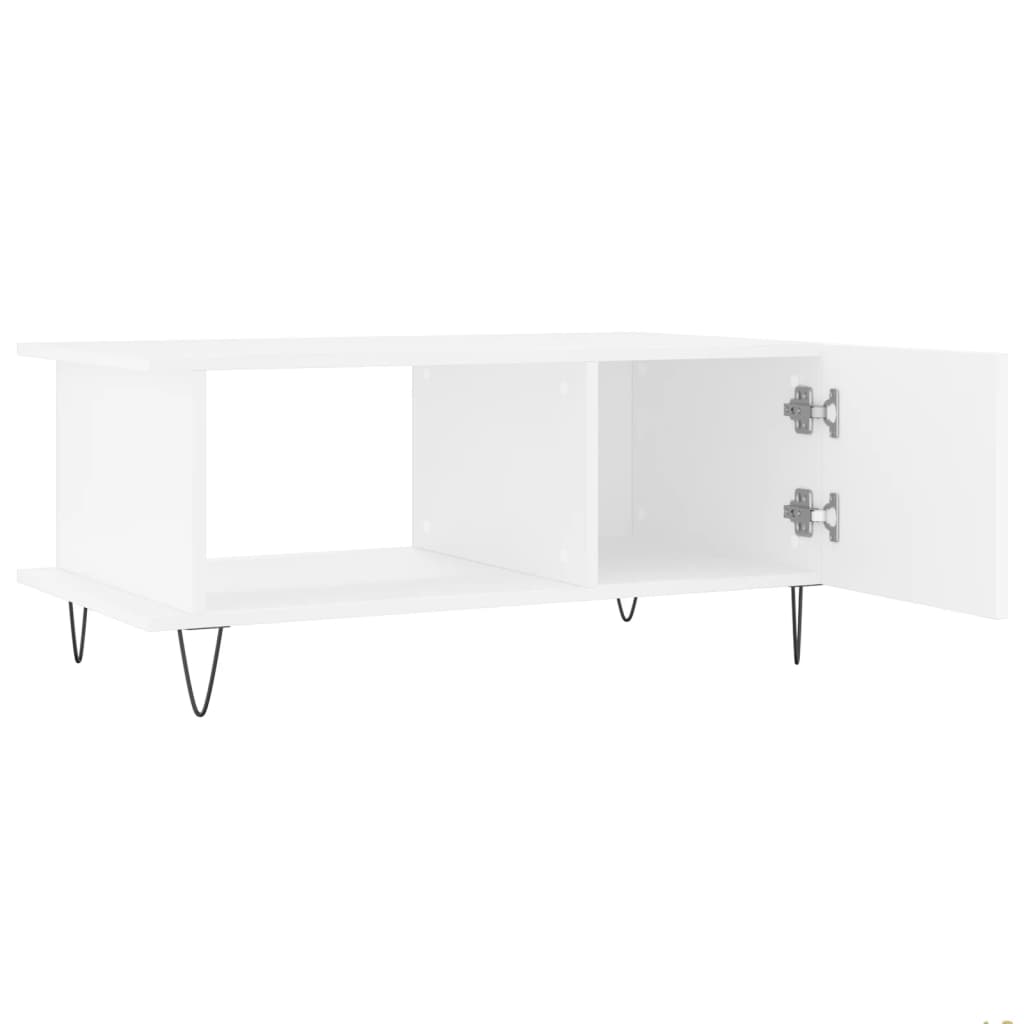 Sofabord Hvid 90x50x40 cm Træ Materiale