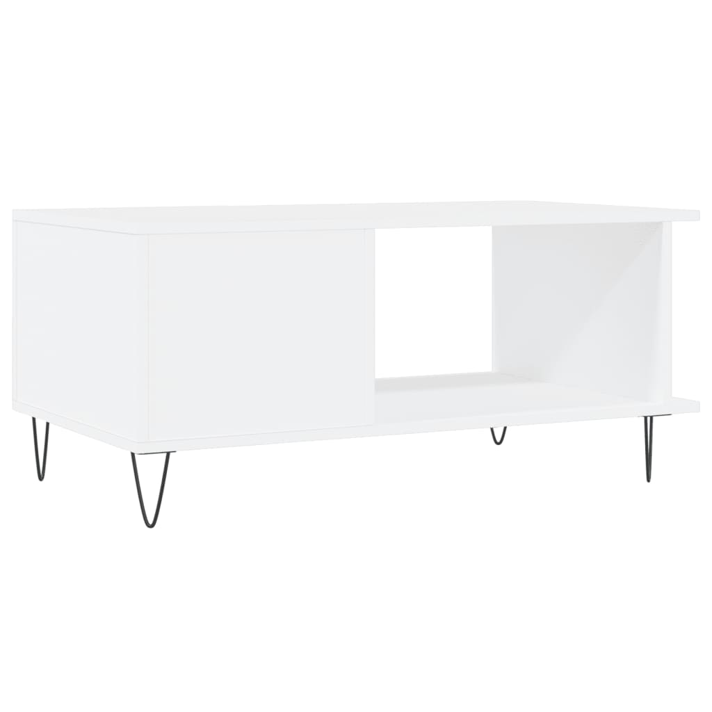 Sofabord Hvid 90x50x40 cm Træ Materiale