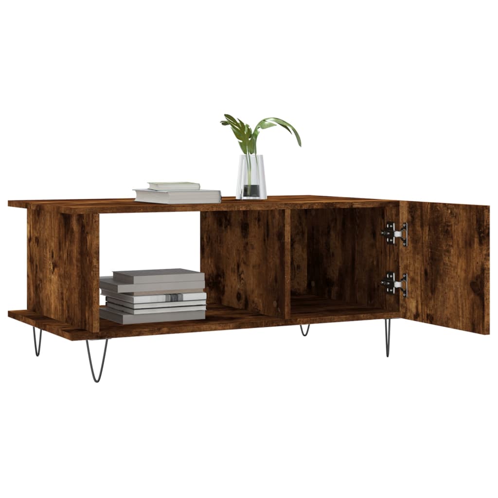 Sofabord røget eg 90x50x40 cm træmateriale