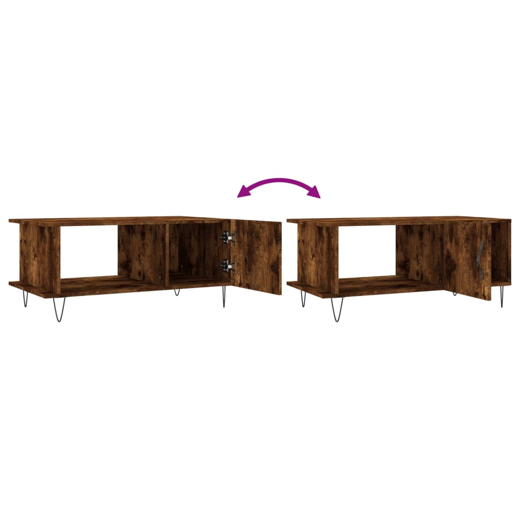 Sofabord røget eg 90x50x40 cm træmateriale