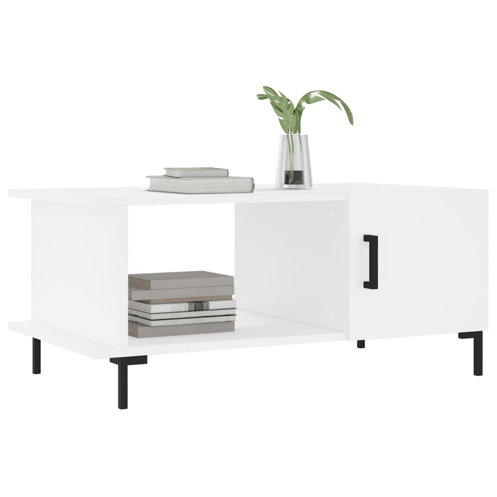 Sofabord Hvid 90x50x40 cm Træ Materiale