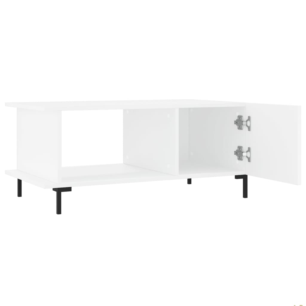 Sofabord Hvid 90x50x40 cm Træ Materiale