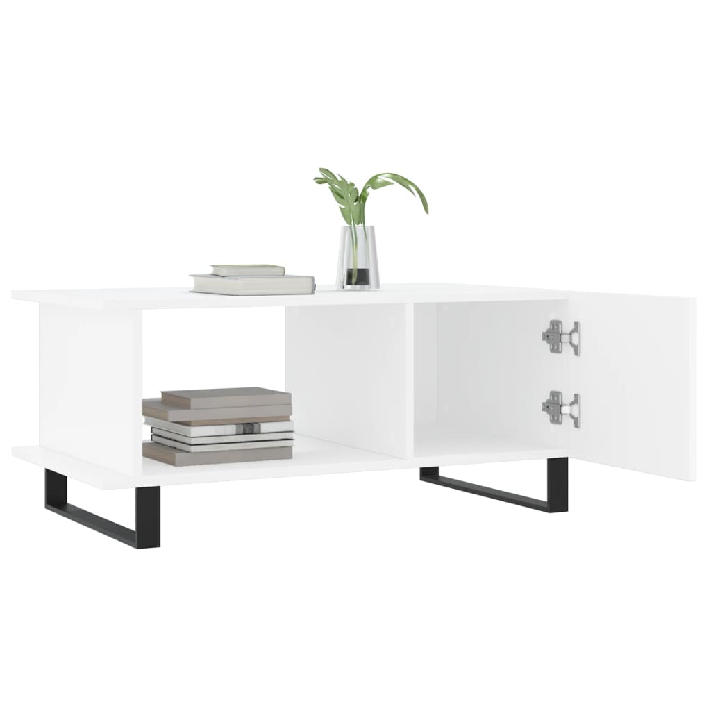 Sofabord Hvid 90x50x40 cm Træ Materiale