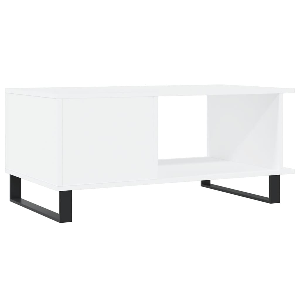Sofabord Hvid 90x50x40 cm Træ Materiale