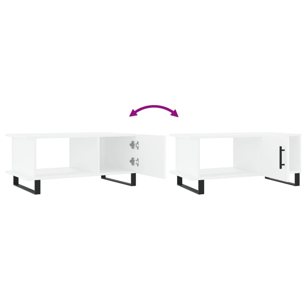 Sofabord Hvid 90x50x40 cm Træ Materiale