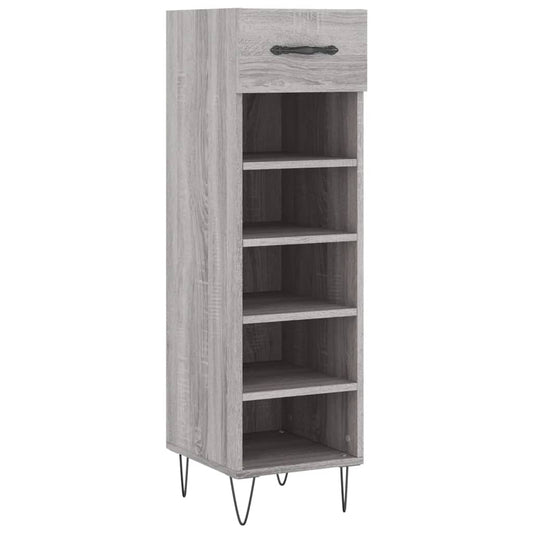 Schuhschrank Grau Sonoma 30x35x105 cm Holzwerkstoff