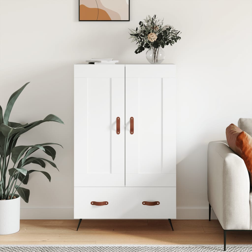 Highboard Hvid 69,5x31x115 cm Træmateriale