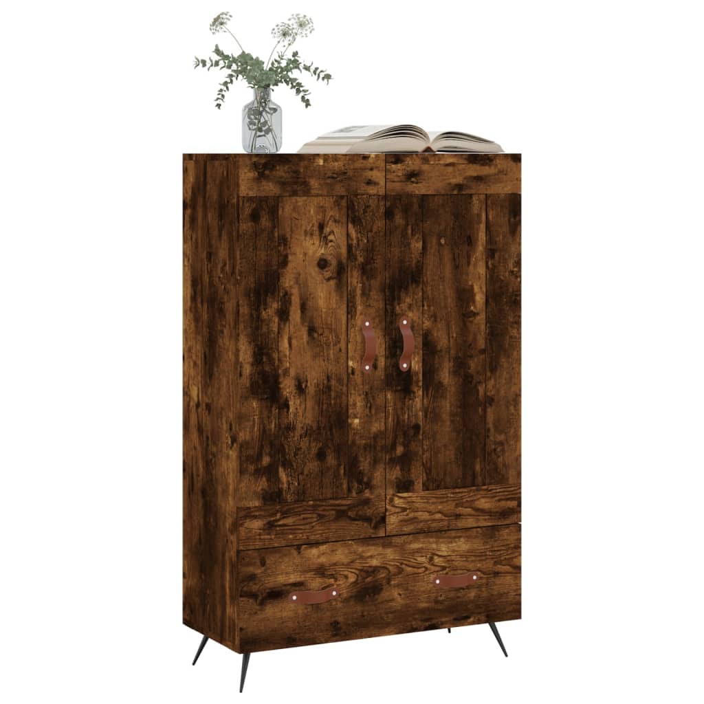 Highboard røget eg 69,5x31x115 cm træmateriale