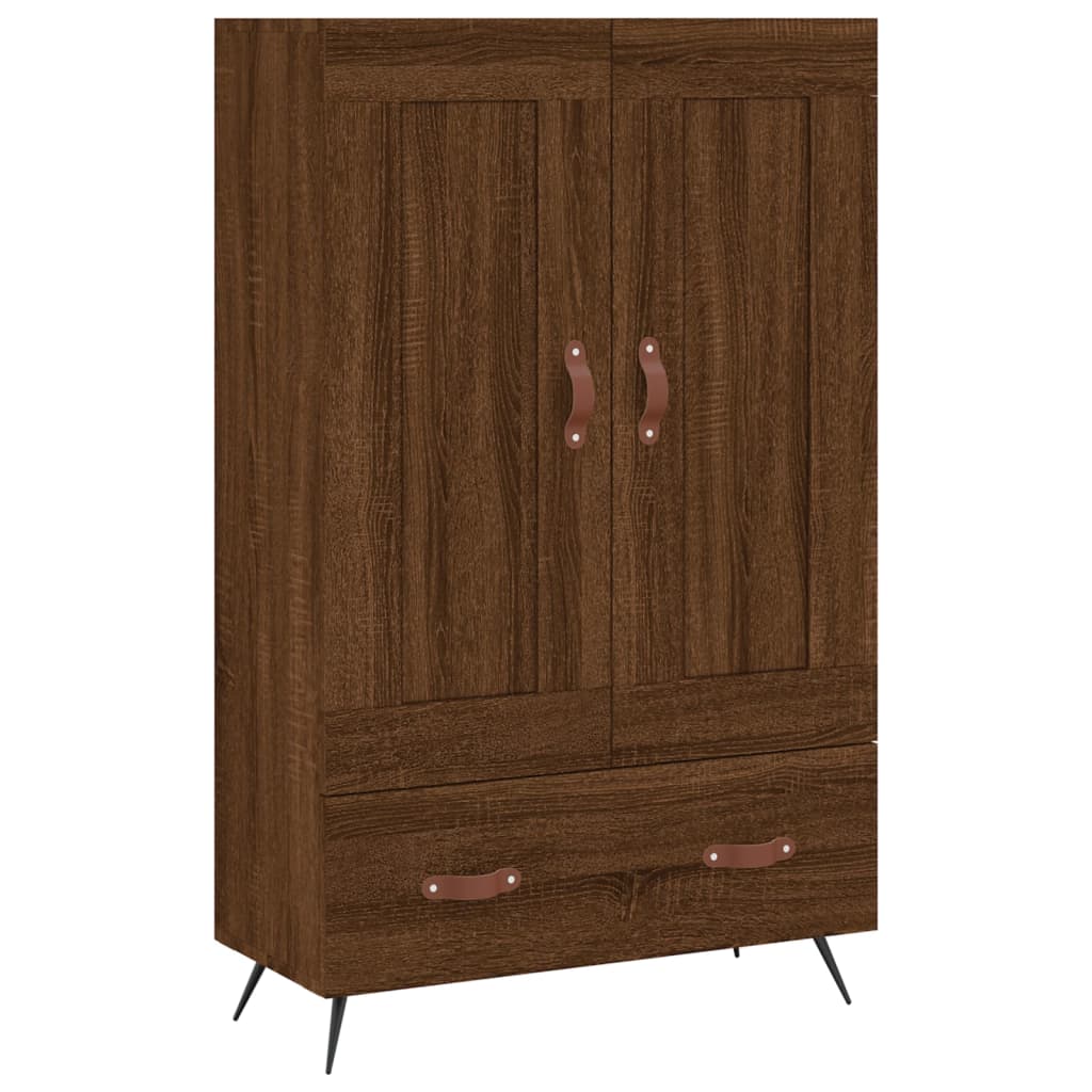 Highboard Brown Oak Look 69,5x31x115 cm Træmateriale