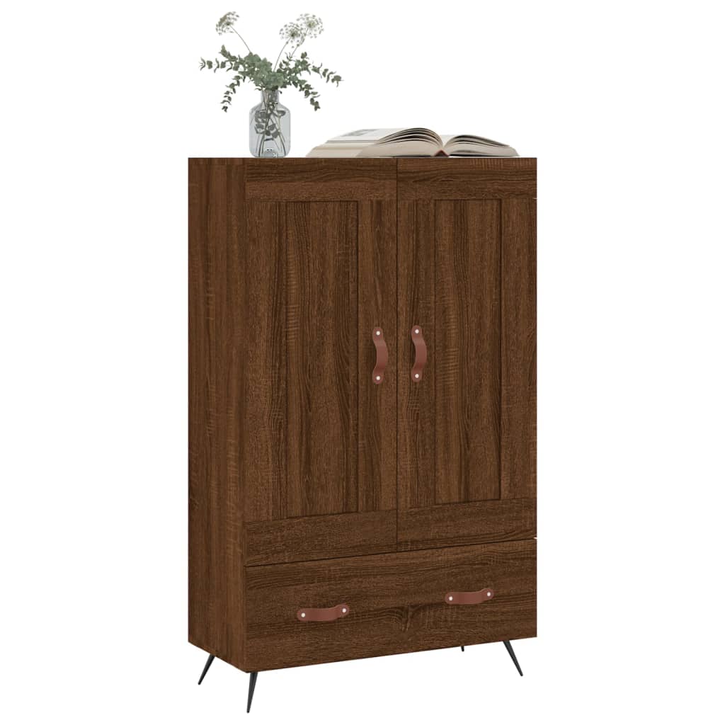 Highboard Brown Oak Look 69,5x31x115 cm Træmateriale