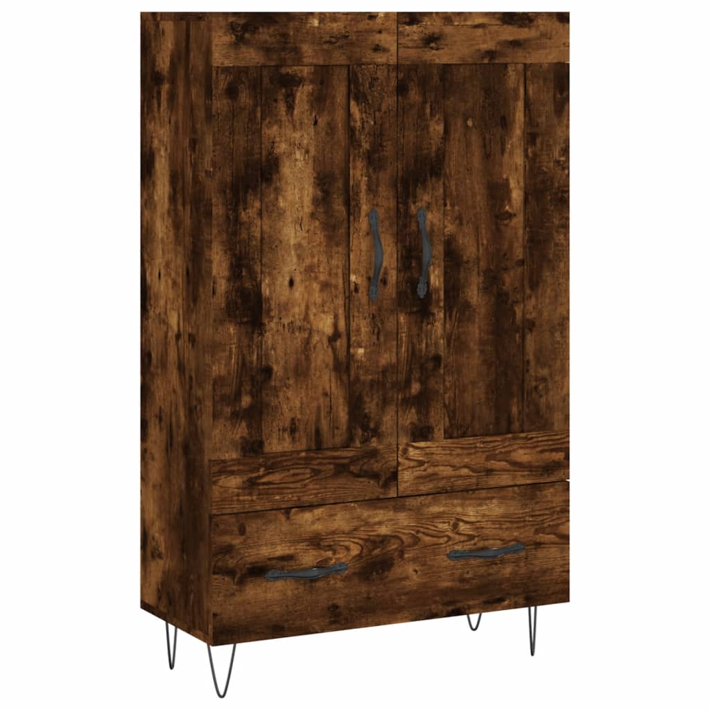 Highboard røget eg 69,5x31x115 cm træmateriale
