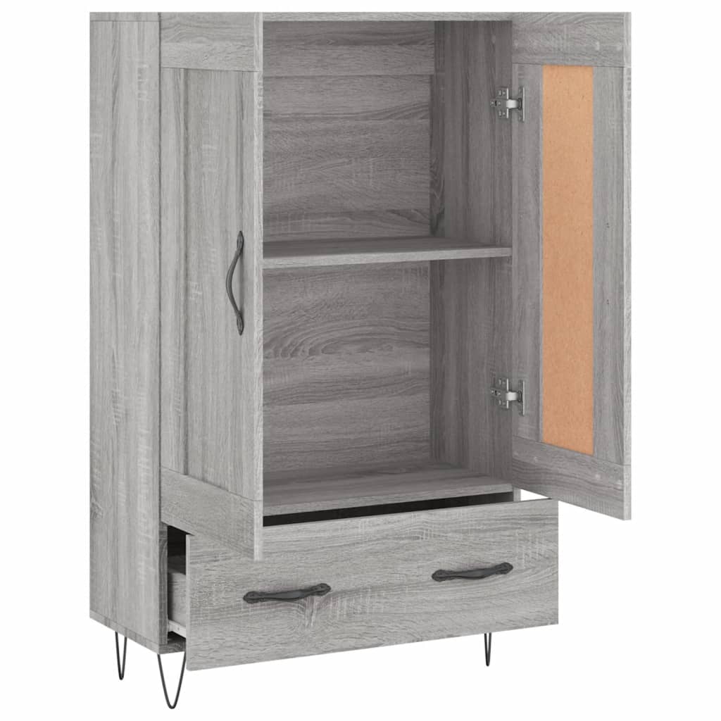 Highboard Grå Sonoma 69,5x31x115 cm træmateriale