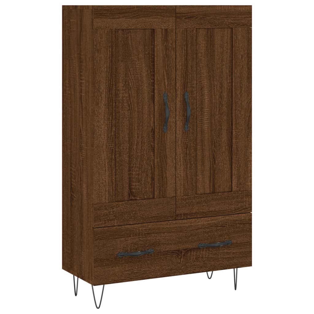 Highboard Brown Oak Look 69,5x31x115 cm Træmateriale