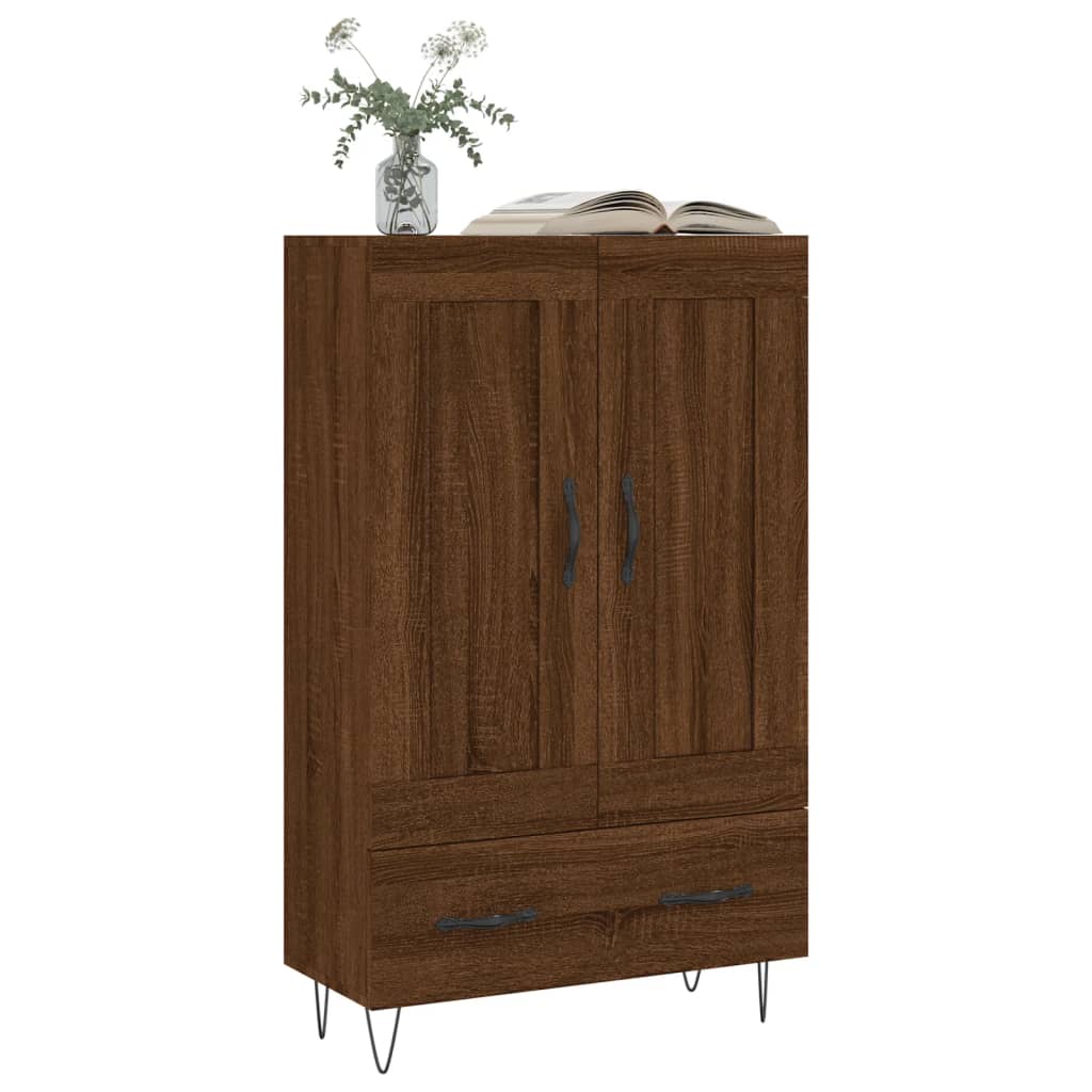 Highboard Brown Oak Look 69,5x31x115 cm Træmateriale