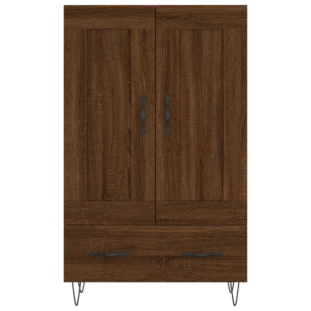Highboard Brown Oak Look 69,5x31x115 cm Træmateriale