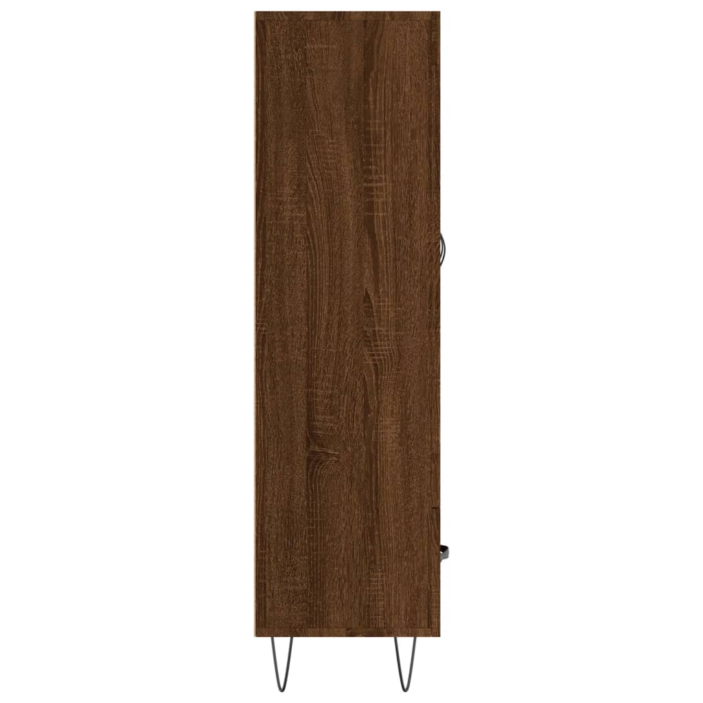 Highboard Brown Oak Look 69,5x31x115 cm Træmateriale