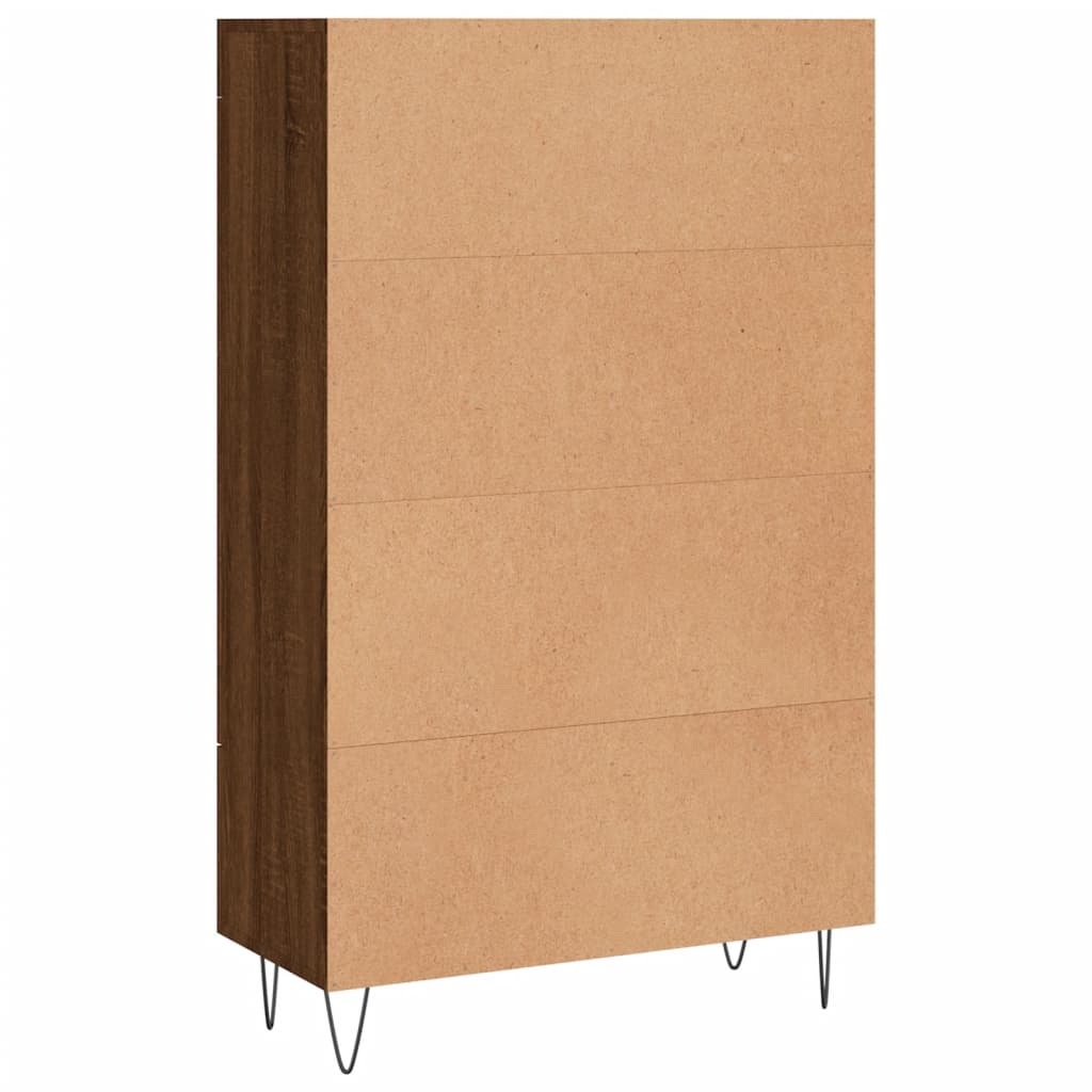 Highboard Brown Oak Look 69,5x31x115 cm Træmateriale