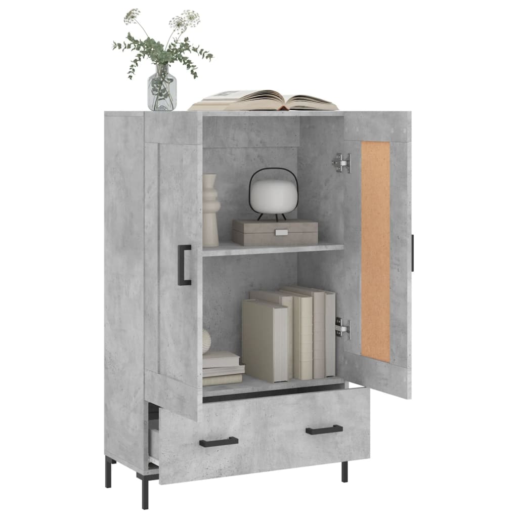 Highboard Beton Grå 69,5x31x115 cm Træmateriale
