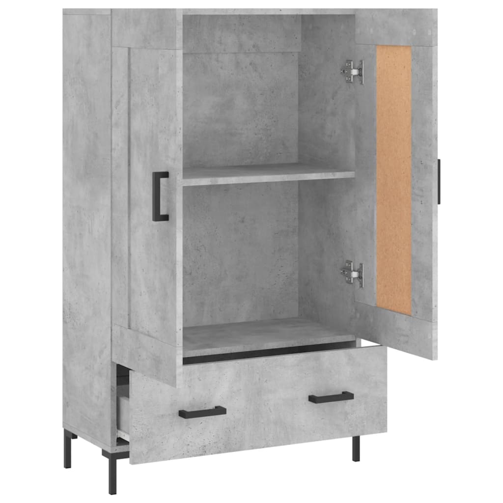 Highboard Beton Grå 69,5x31x115 cm Træmateriale