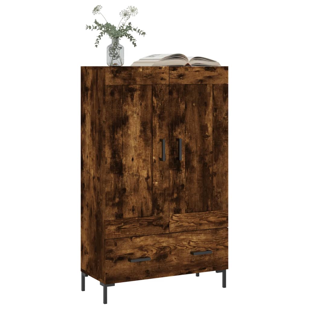 Highboard røget eg 69,5x31x115 cm træmateriale