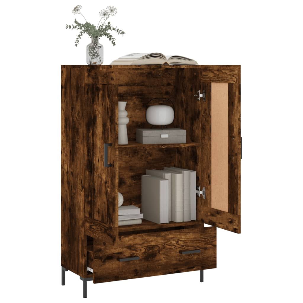 Highboard røget eg 69,5x31x115 cm træmateriale