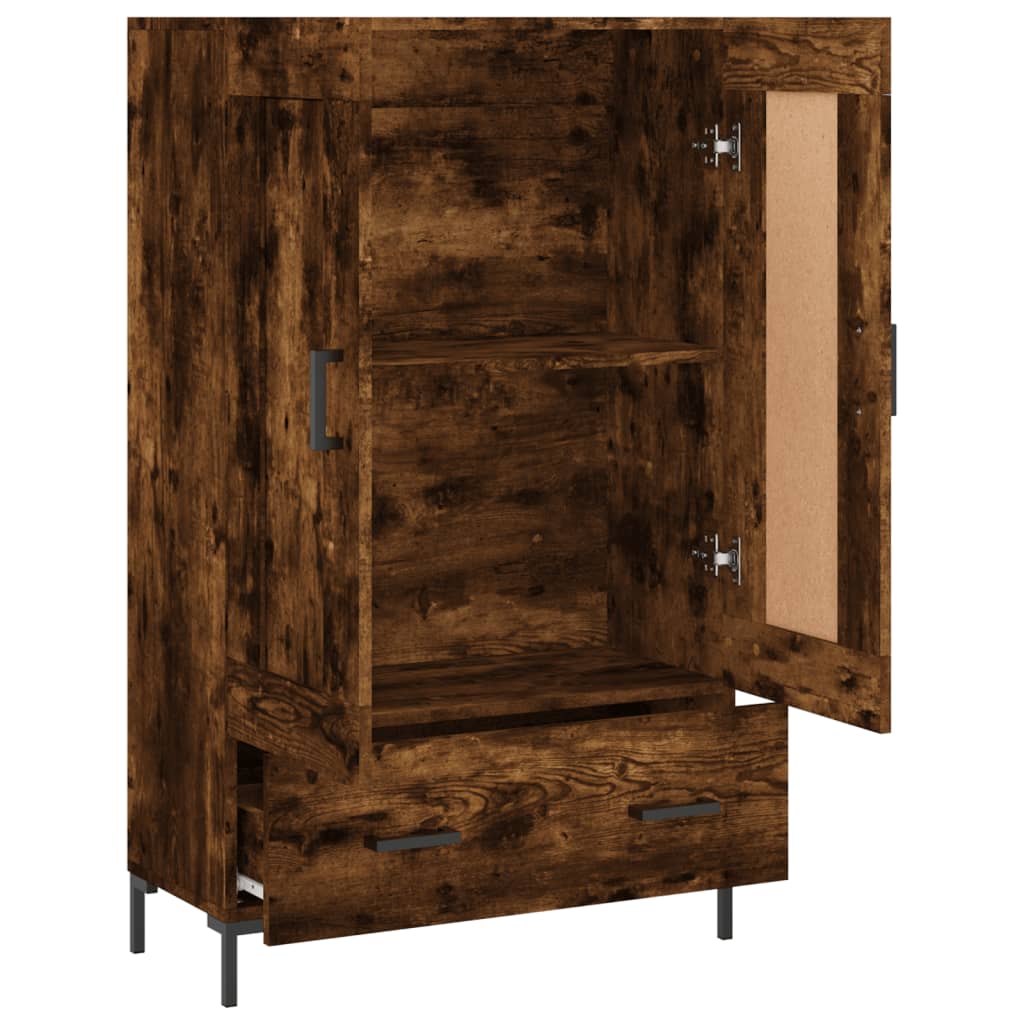 Highboard røget eg 69,5x31x115 cm træmateriale